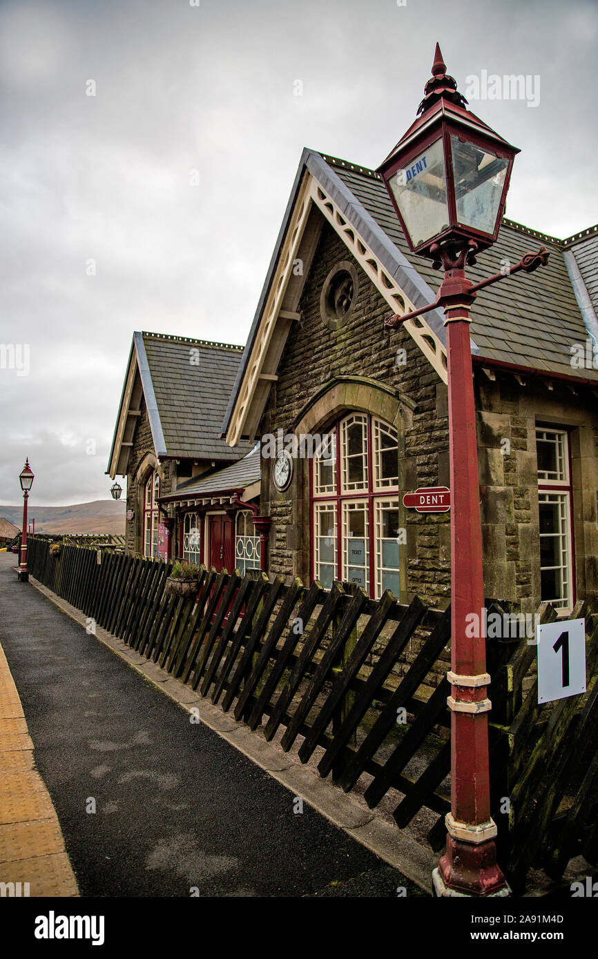 Dent Gare, Cowgill, South Lakeland district de Cumbria, le plus haut au-dessus du niveau de la mer en Angleterre à 1150 pieds Banque D'Images