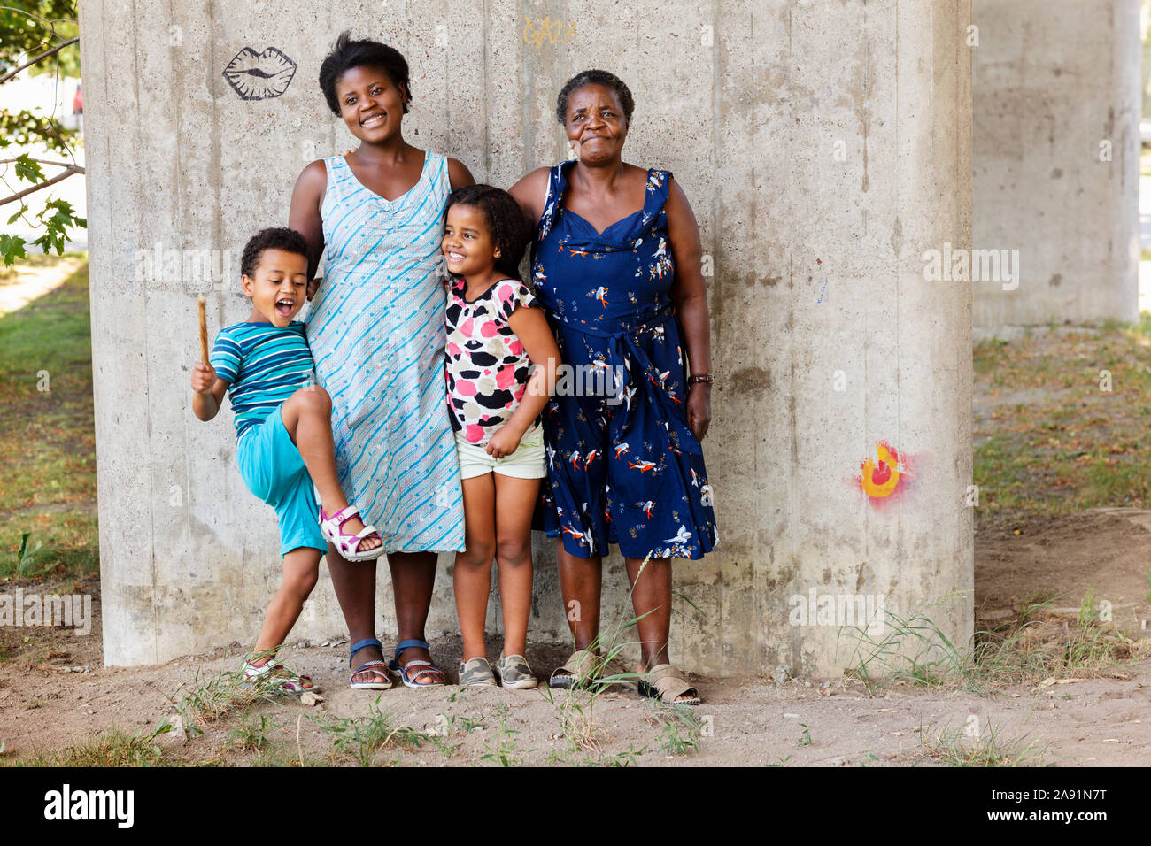 Three generation family Banque D'Images