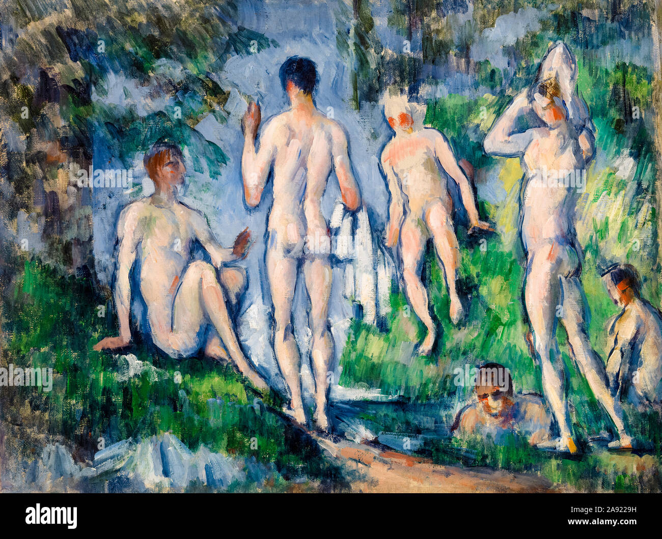 Paul Cezanne, peinture, Groupe de baigneurs, (Groupe de baigneurs), 1892-1894 Banque D'Images
