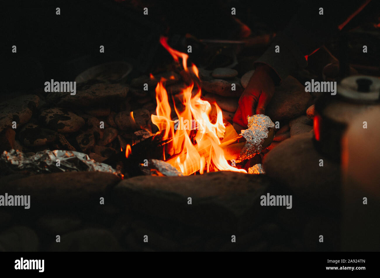 Feu de bois Banque D'Images