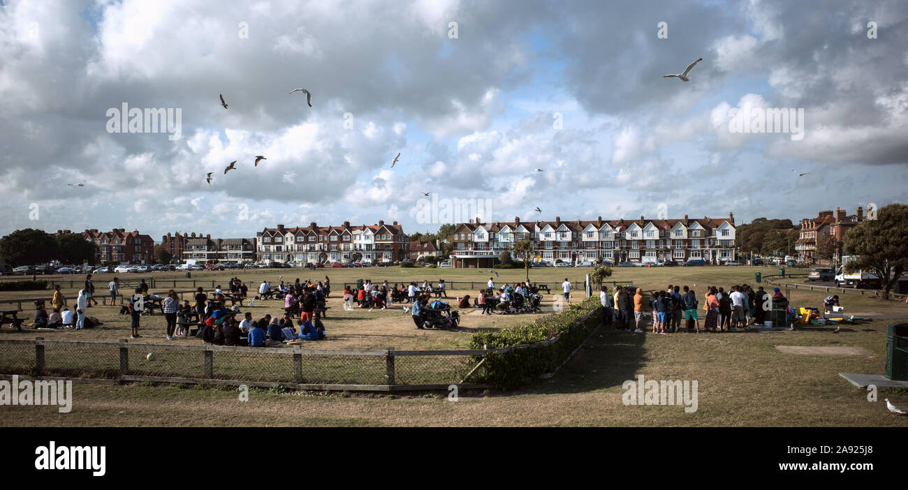 Anglais pour l'été - PETIT PAYSAGE DE MER HAMPTON - Jeux et divertissements - SUSSEX ENGLAND © Frédéric Beaumont Banque D'Images