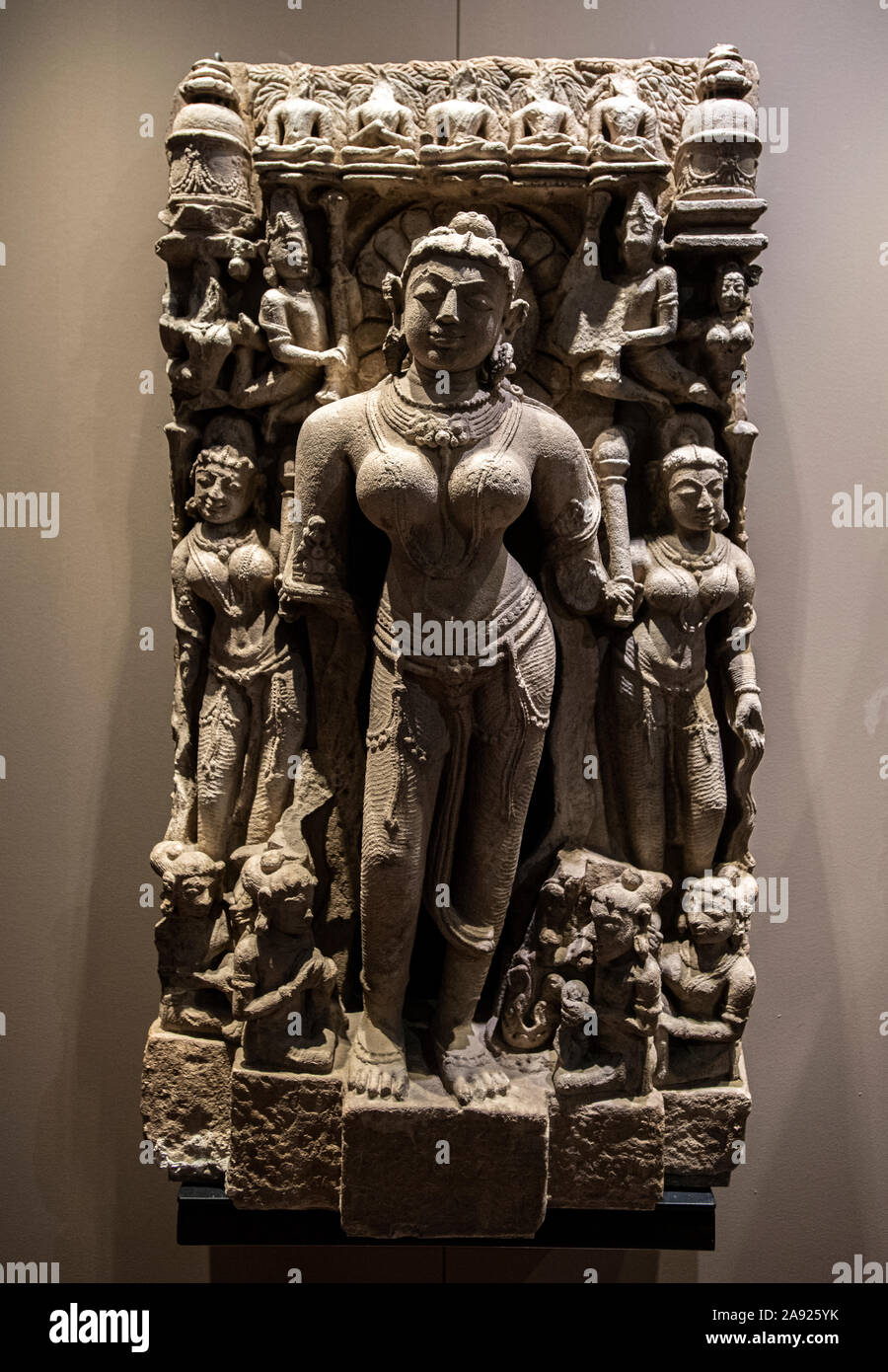 Italie Piémont Turin - Mazzonis Palace - Mao ( Musée Museo d'Arte Orientale ) - Musée d'art oriental - Tara - ' Star ' femme bouddhiste - manifestation d'Avalokiteshvara, le Bodhisattva de la compassion - Madhya Pradesh 10e - 11e siècle APR. Banque D'Images