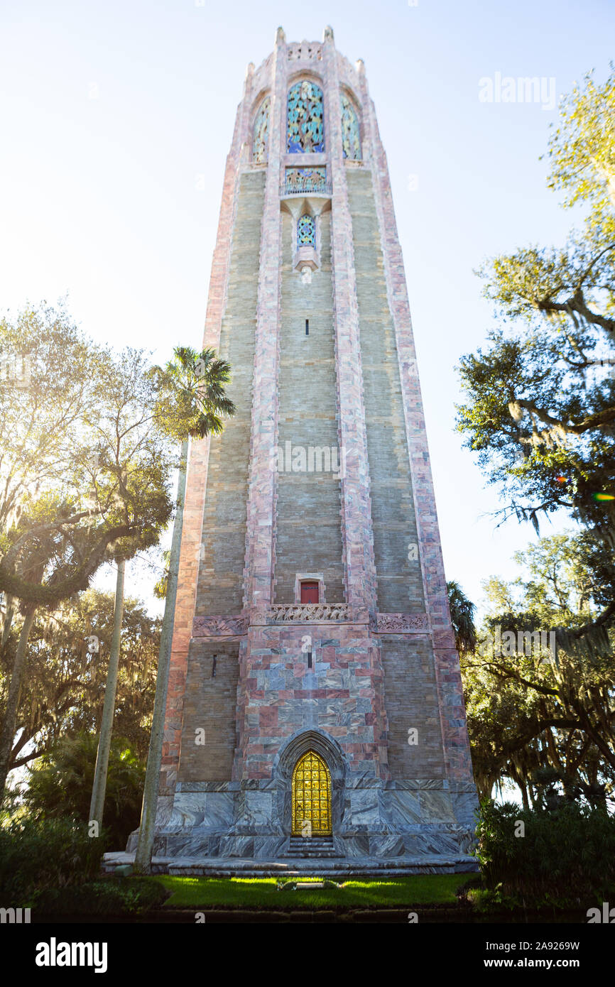 Tour de chant au Jardins De La Tour Bok, Lake Wales, Florida Banque D'Images