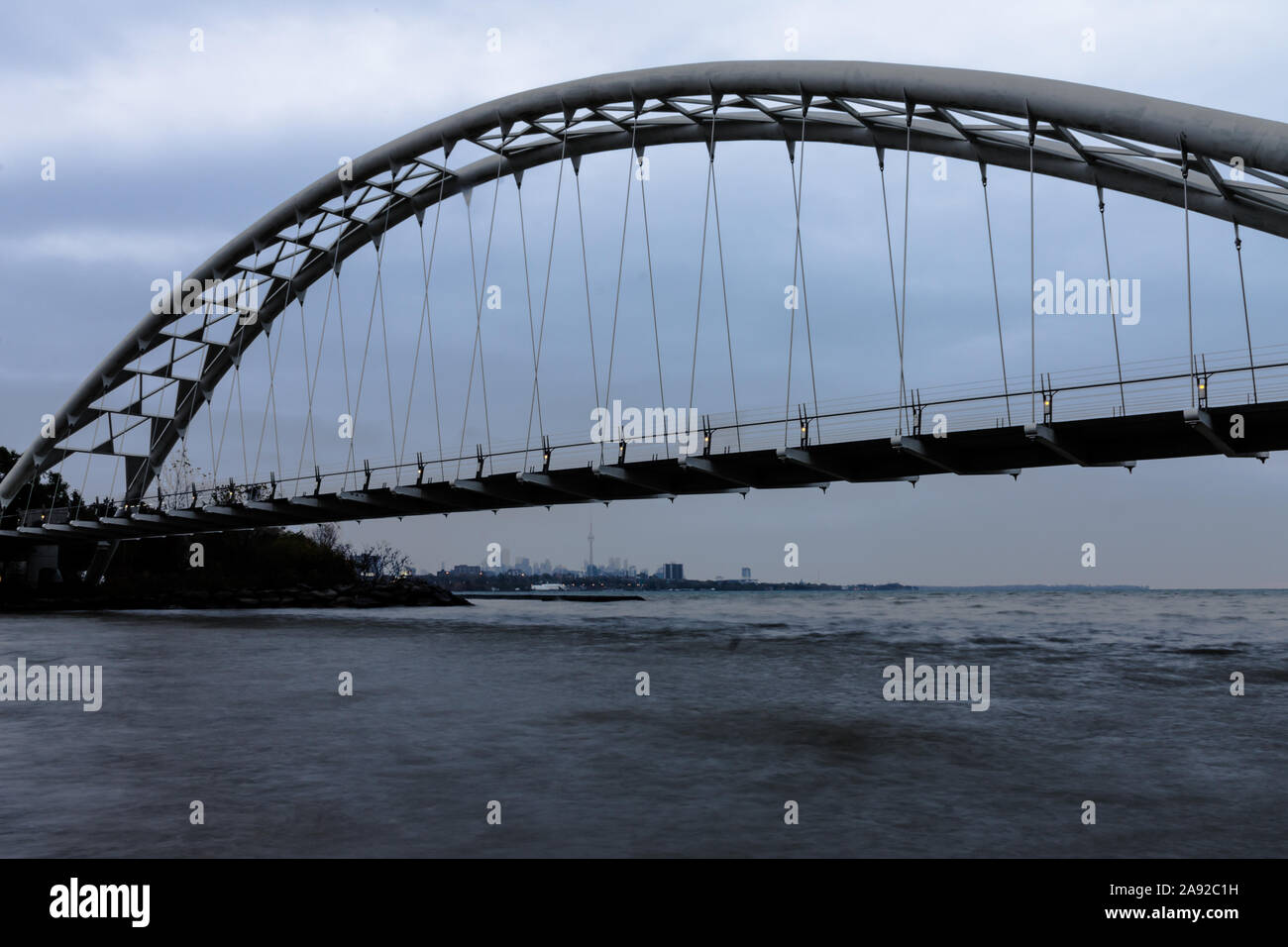 Pont Humber Bay en automne Banque D'Images