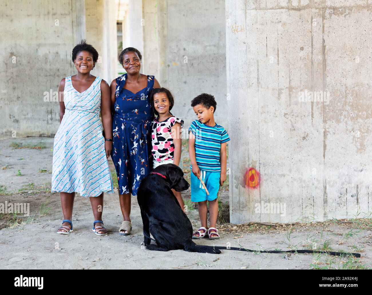 Three generation family Banque D'Images