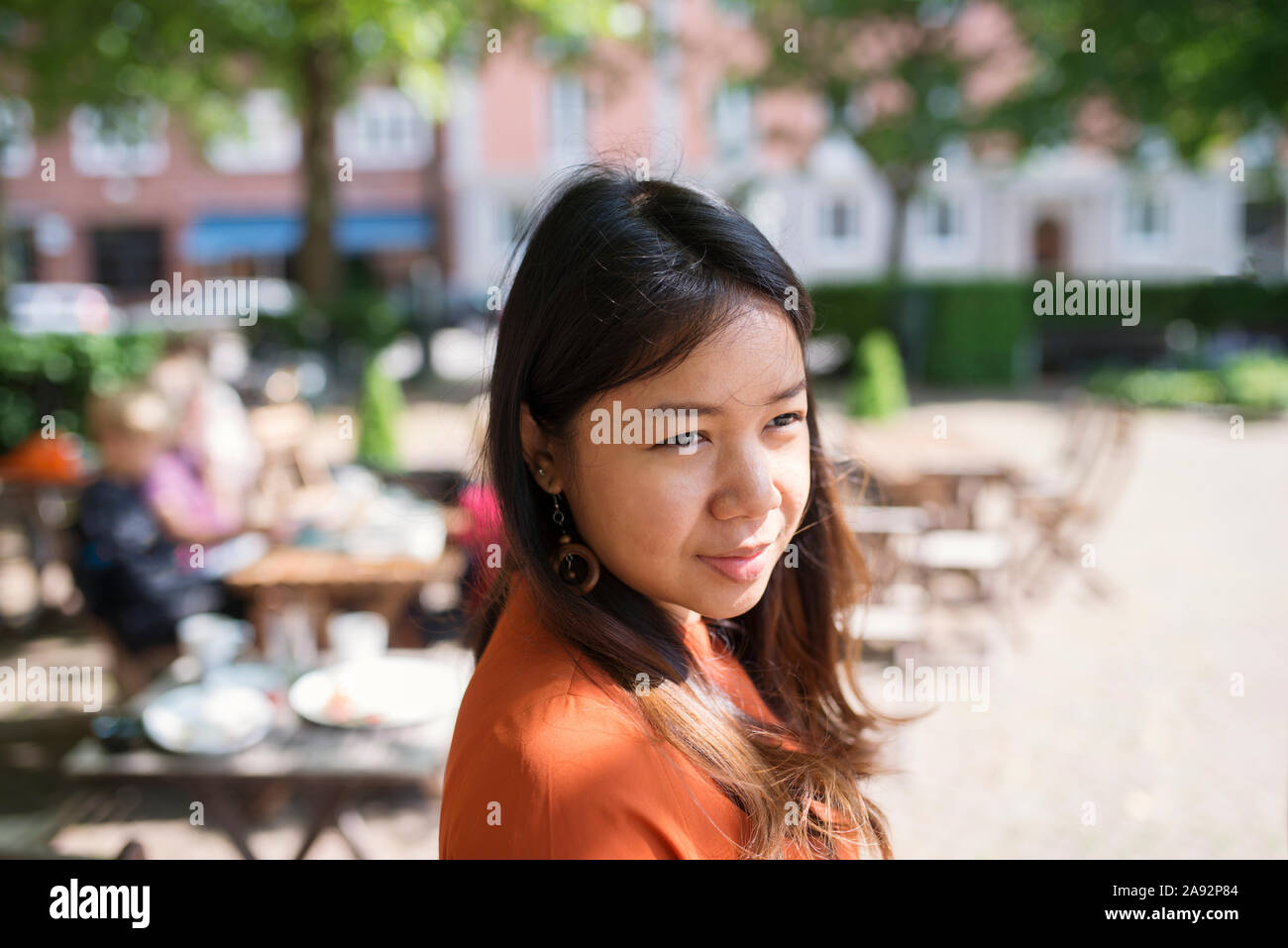 Smiling woman Banque D'Images