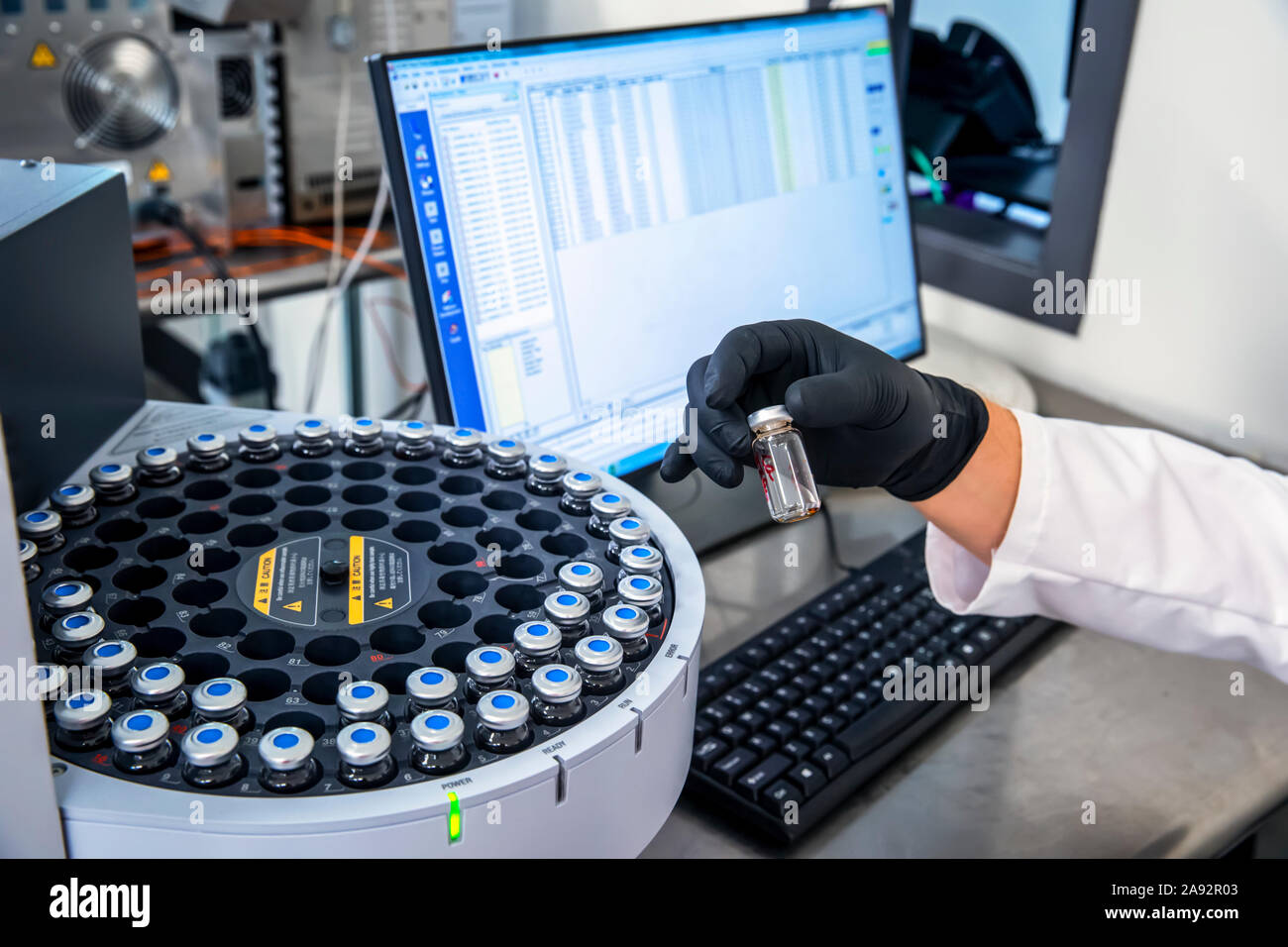 Tests de laboratoire de cannabis; Cave Junction, Oregon, États-Unis d'Amérique Banque D'Images