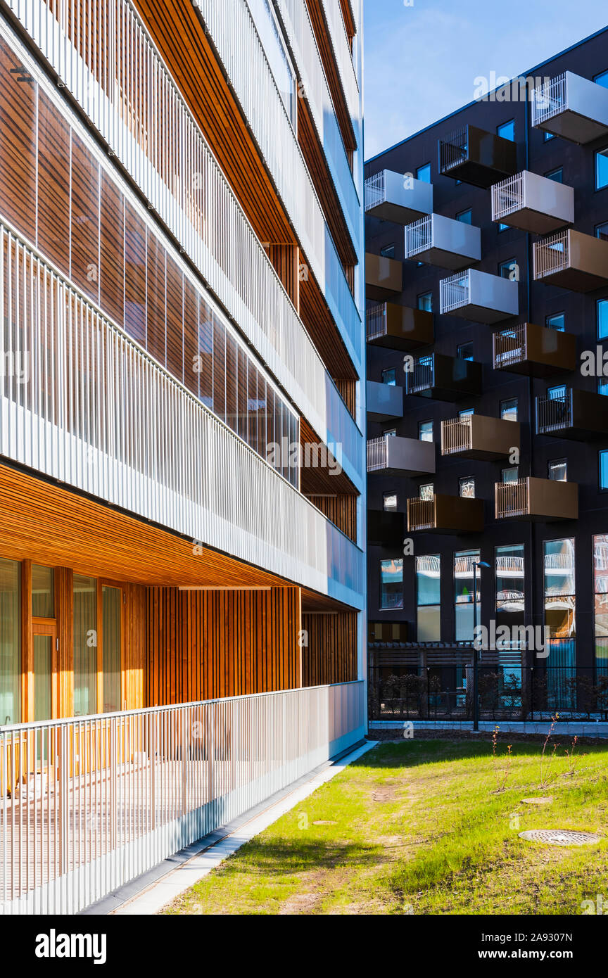 Avis de bloc d'appartements Banque D'Images