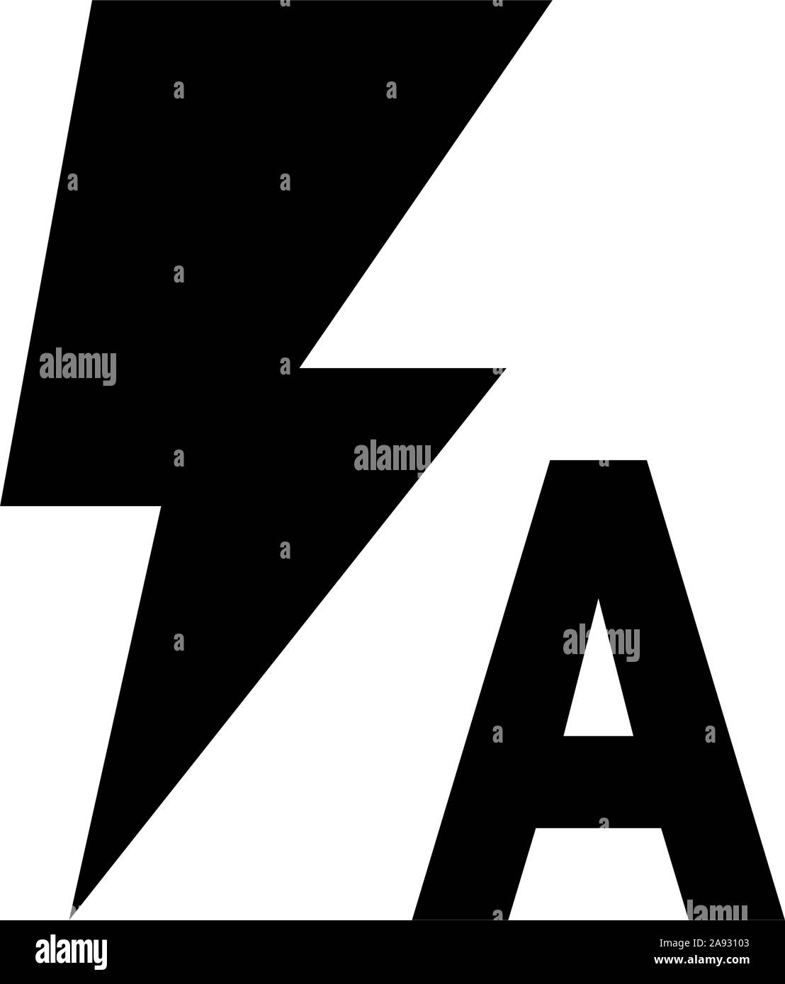 L'icône de flash automatique vector illustration. Parfait pour signe, symbole, icône, étiquette, autocollant etc. Illustration de Vecteur