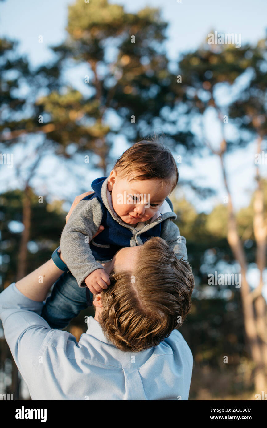 Père avec bébé Banque D'Images