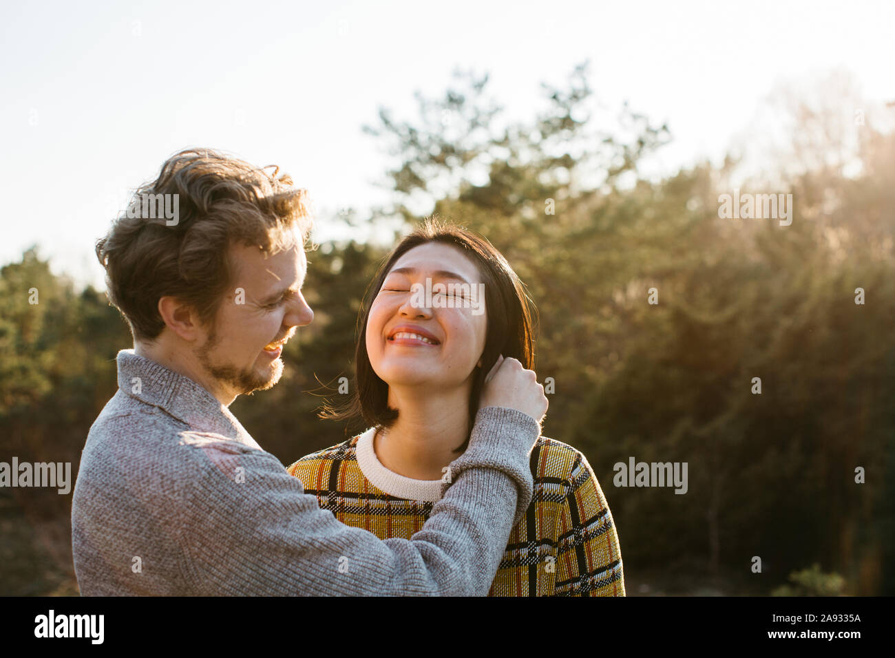 Couple heureux ensemble Banque D'Images