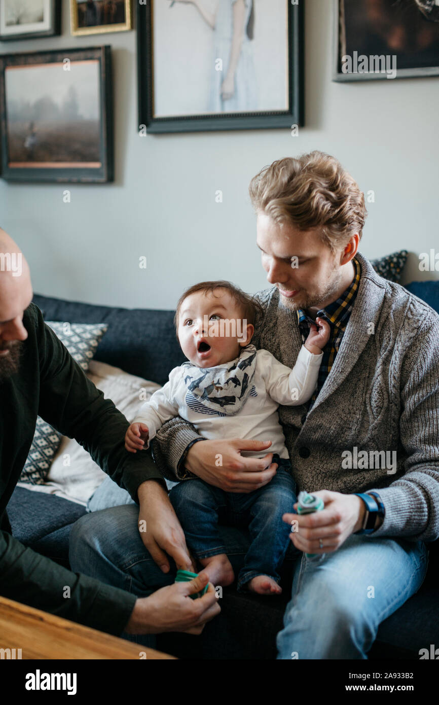 Les parents avec bébé Banque D'Images