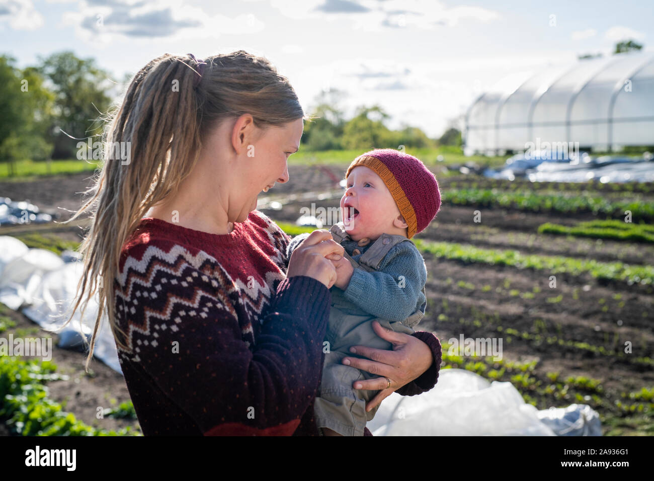 Mère avec bébé Banque D'Images