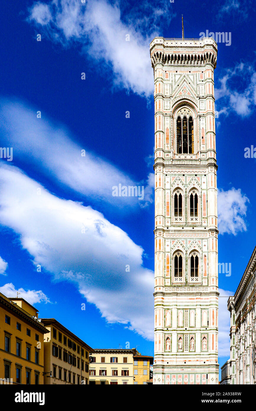 Le Campanile de Giotto à Florence, Italie. Banque D'Images
