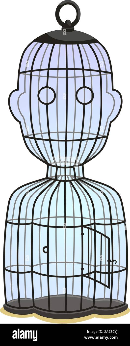 Cage forme homme Illustration de Vecteur