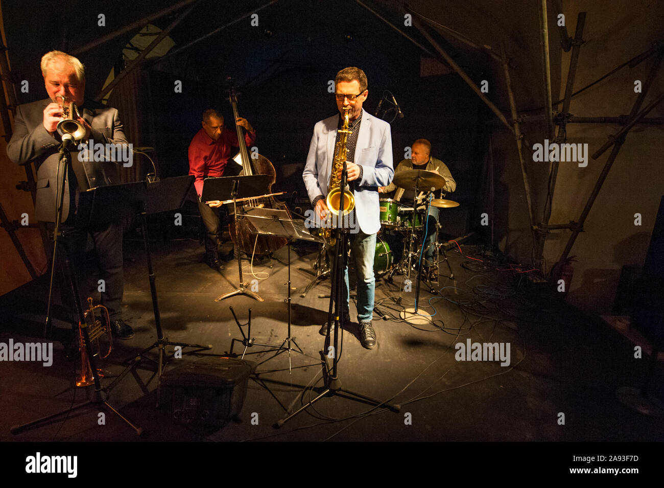 Concert de jazz dédié à la musique de Charles Mingus.Toute la fête de Soul est consacrée aux musiciens de jazz qui sont récemment passés, Banque D'Images