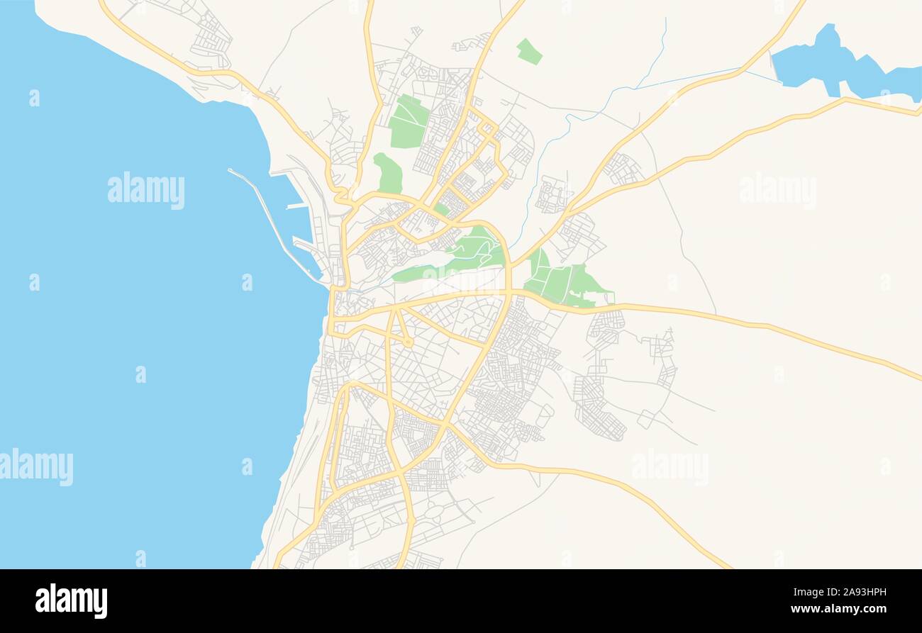 Version street site de Safi, Maroc. Modèle de carte pour un usage en entreprise. Illustration de Vecteur