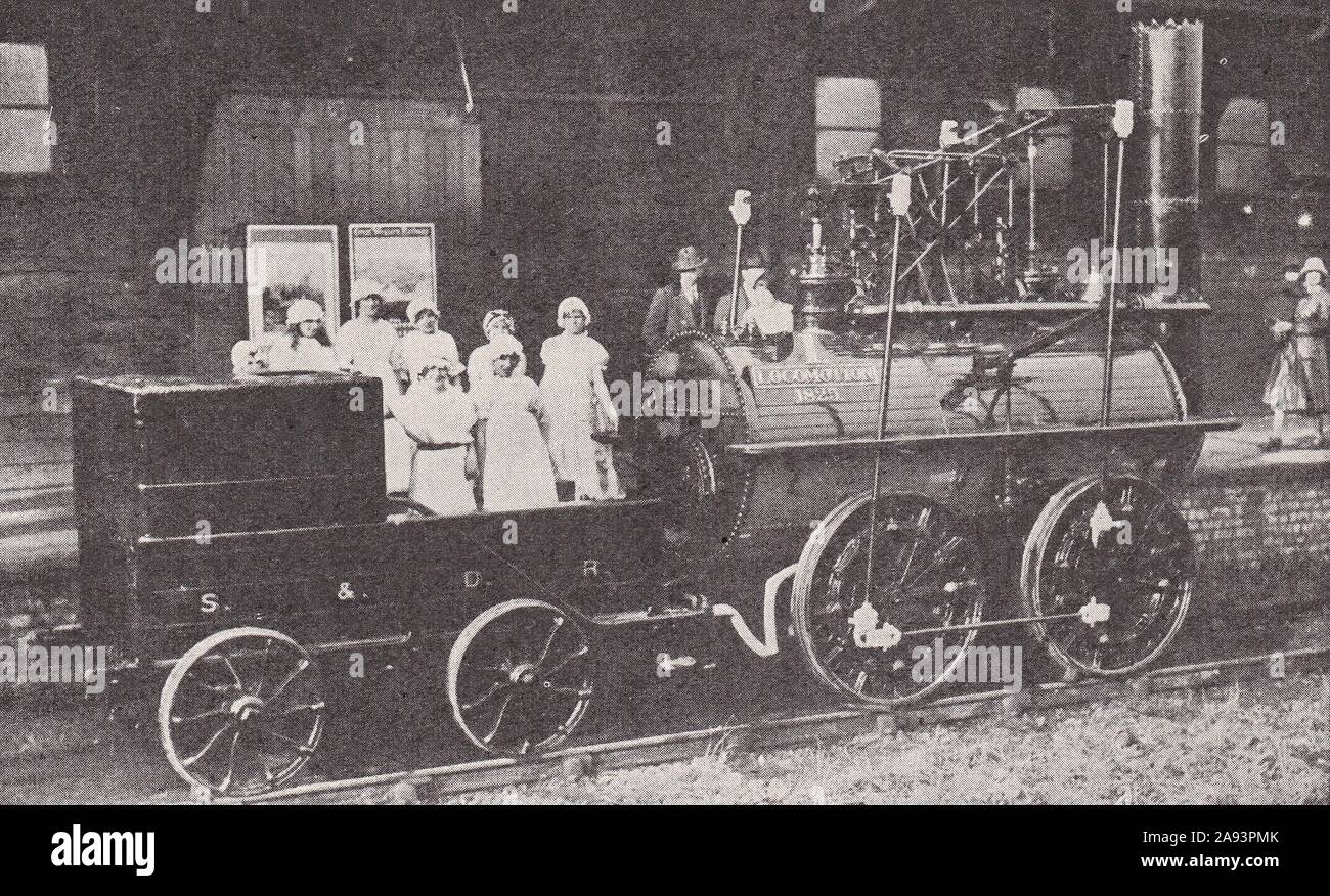 George Stephenson's no1 sur la Locomotive show à L.M.S. Centenaire à Manchester en 1925. Banque D'Images