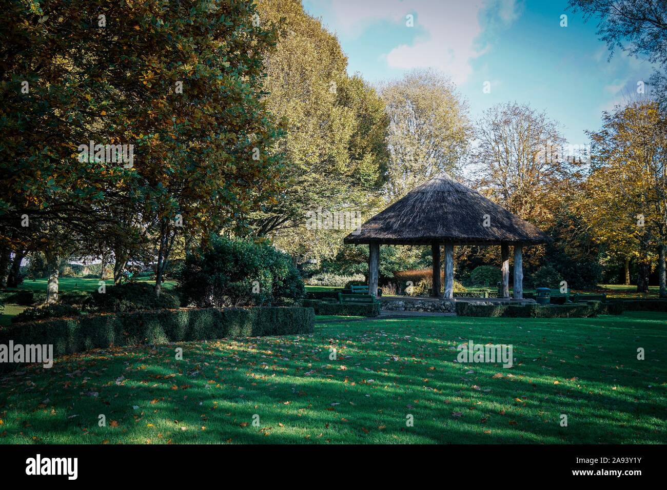 Adare Village Town Park, Adare, Limerick, Irlande Banque D'Images