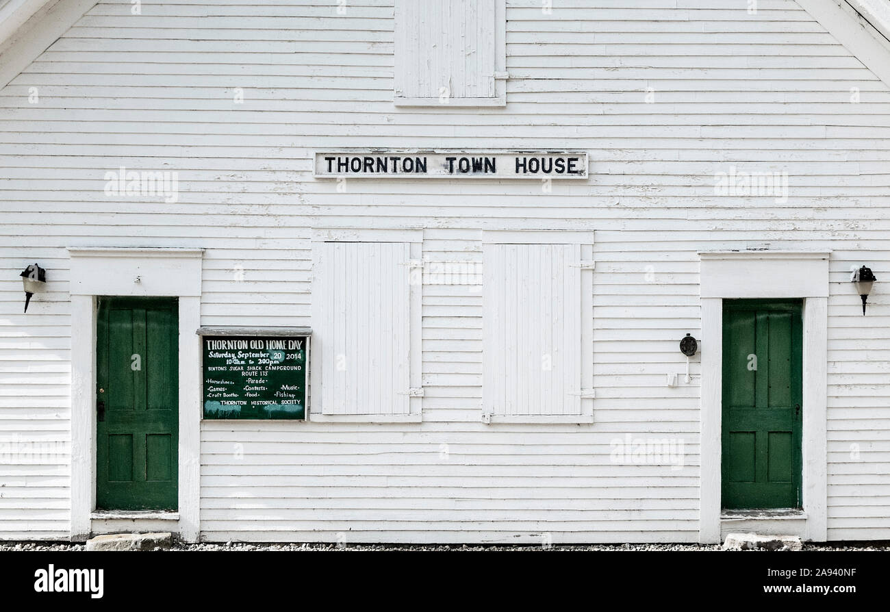 Maison de ville, Thornton Thornton, New Hampshire, USA. Banque D'Images