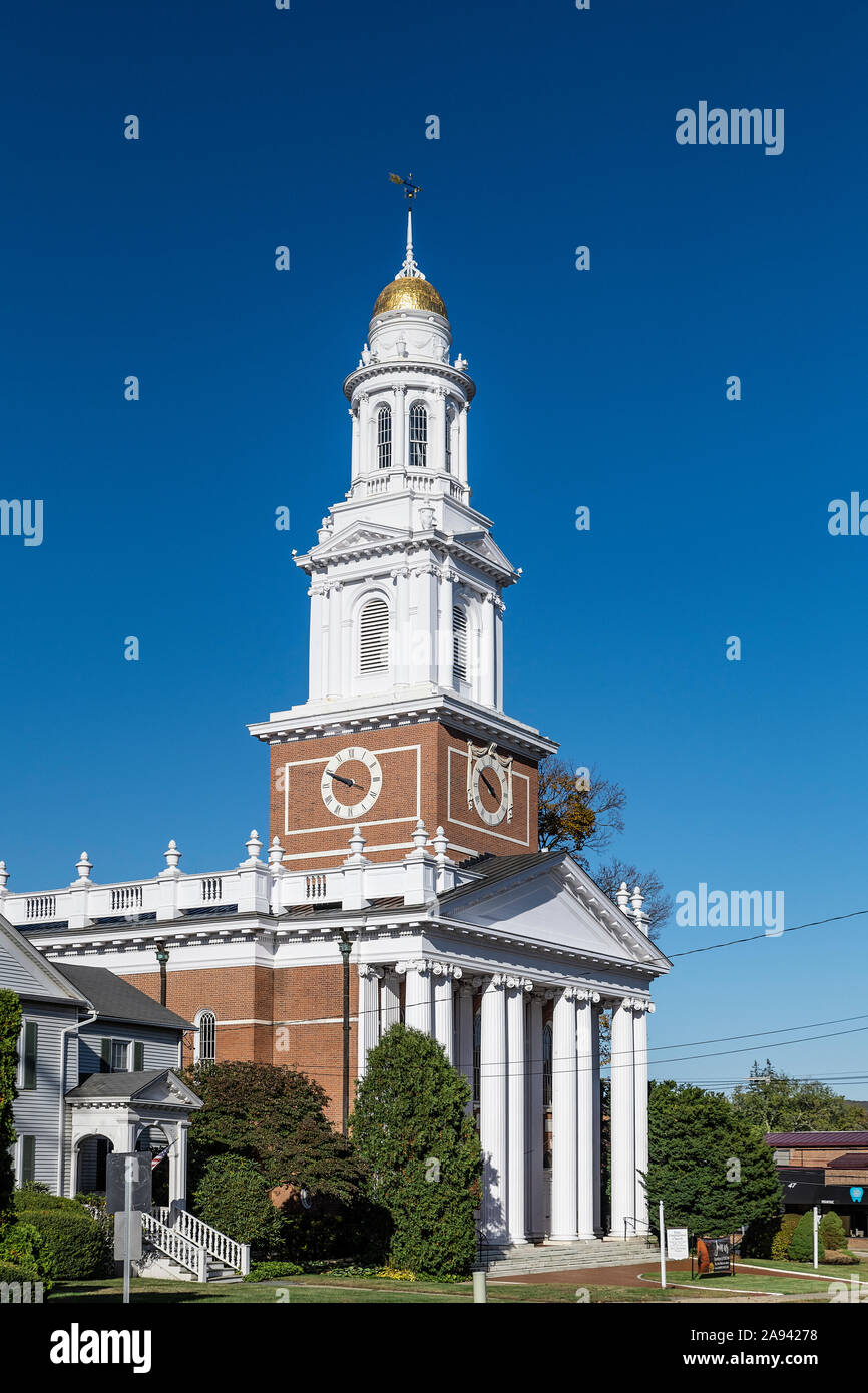 Fist Congregational Church, Danbury, Connecticut, USA. Banque D'Images