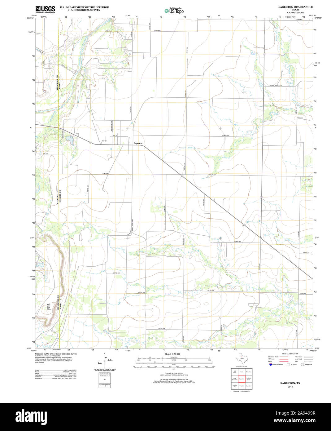 Carte texas sagerton Banque d'images détourées Alamy