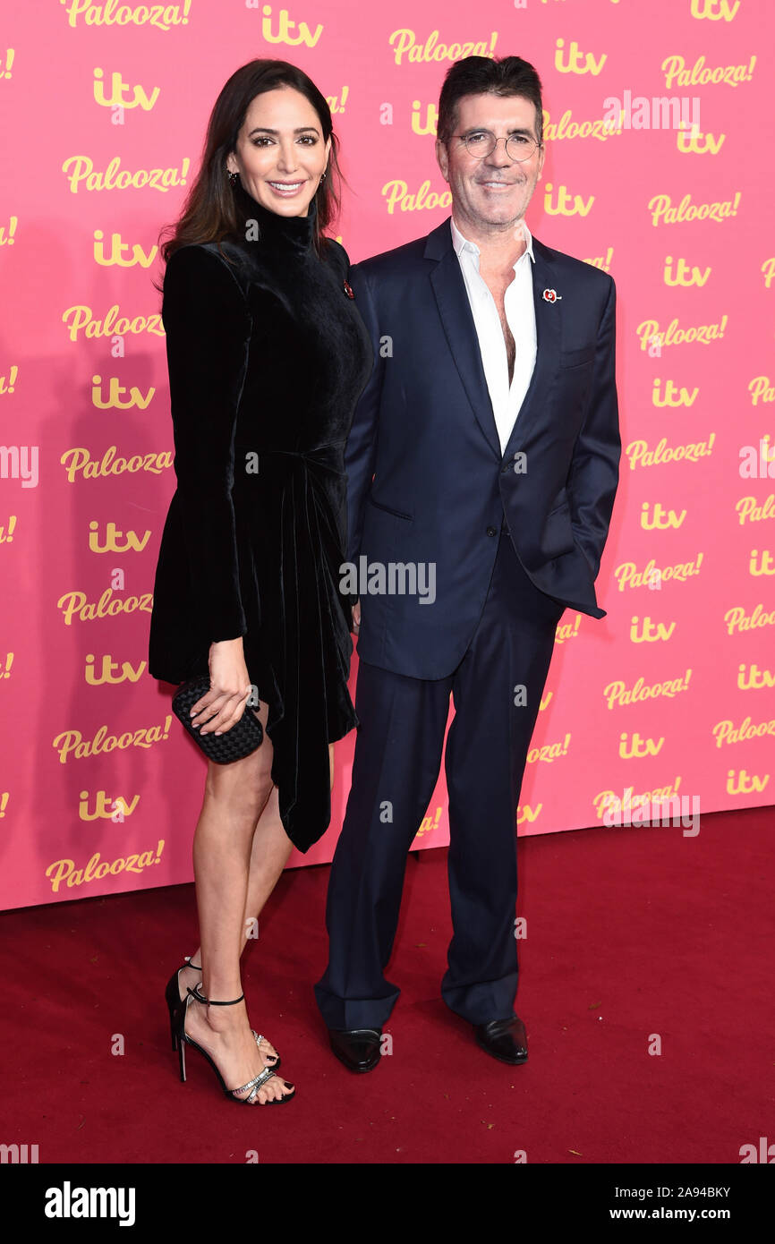 Londres, Royaume-Uni. 12 novembre 2019 : Lauren Silverman et Simon Cowell arrivant pour l'ITV Palooza au Royal Festival Hall, Londres. Photo : Steve Sav/Featureflash Banque D'Images
