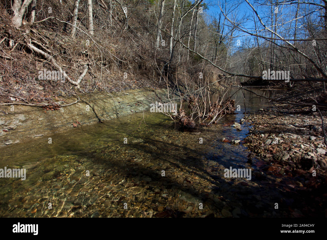 Réglage Creek à l'Abraham Lincoln boyhood home au moyen du bouton Creek dans le Kentucky, USA Banque D'Images