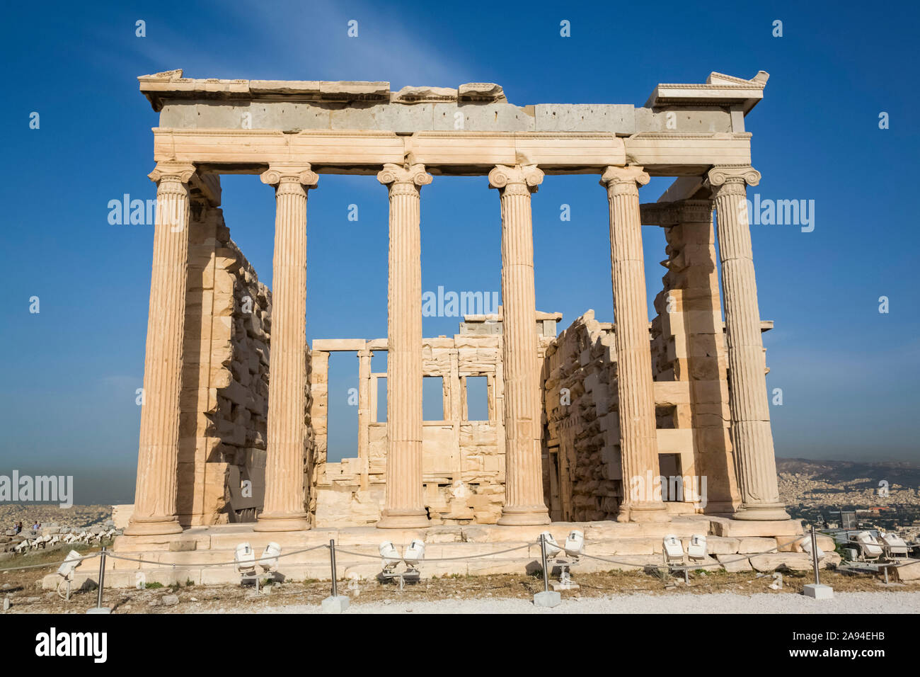 Temple de l'Erecthéion, Acropole ; Athènes, Grèce Banque D'Images