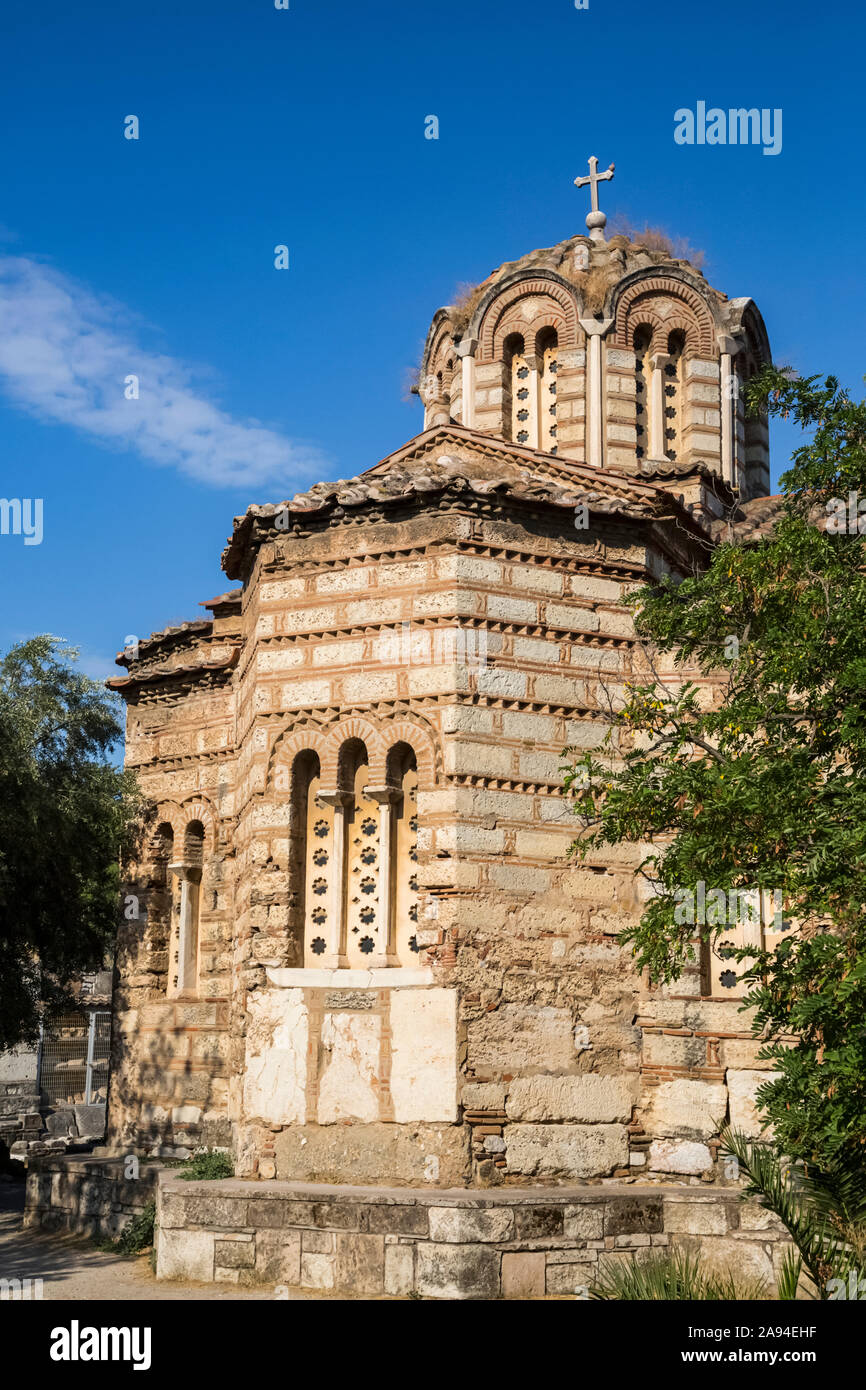 Église des Saints Apôtres, Xe siècle, Agora antique ; Athènes, Grèce Banque D'Images