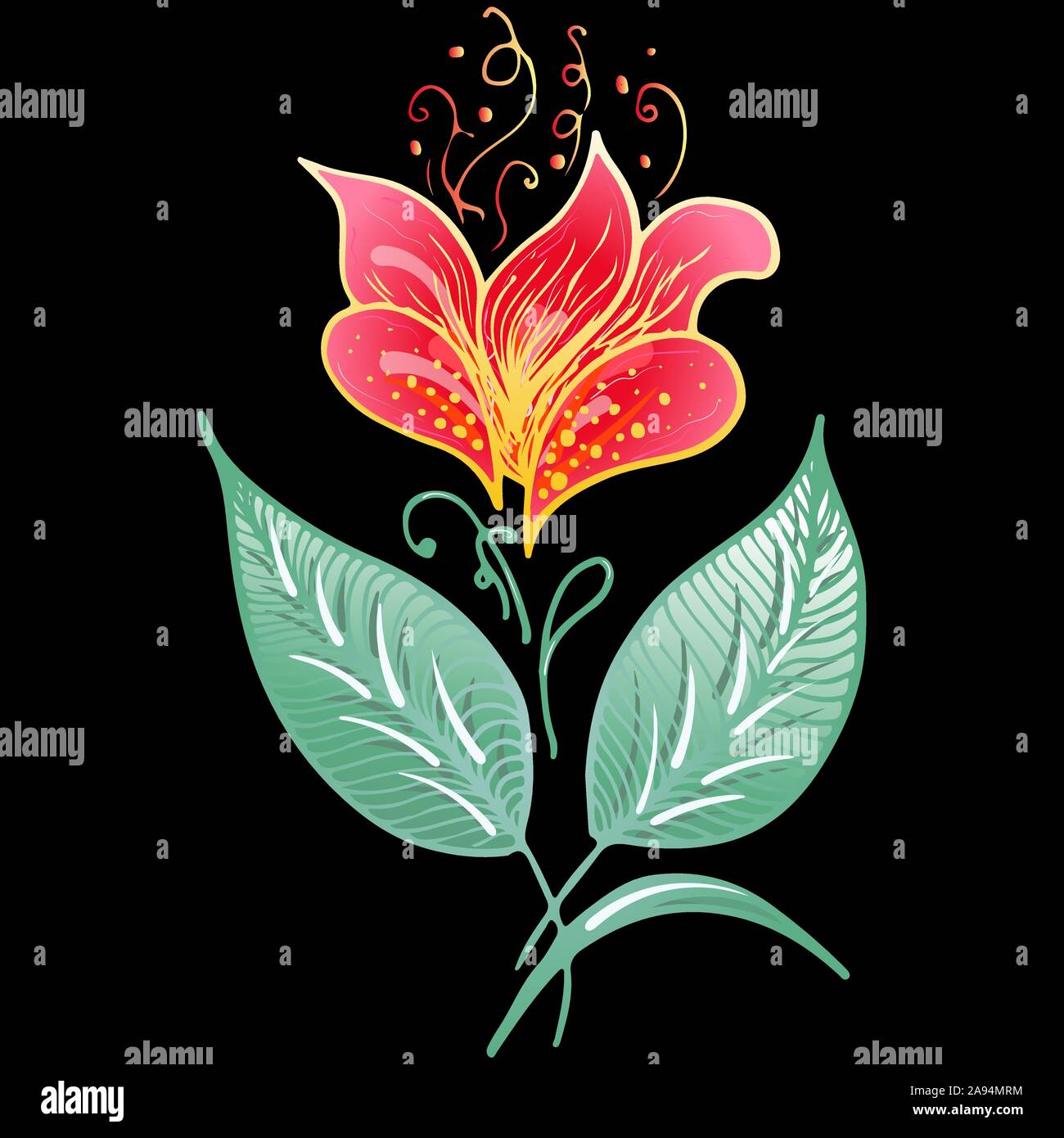 Dessinés à la main, gravée abstract orchid. Fleurs rétro contour main orchidée, grande conception pour tout usage. Contours vecteur. Arrière-plan de la nature. Scieries de pla Illustration de Vecteur