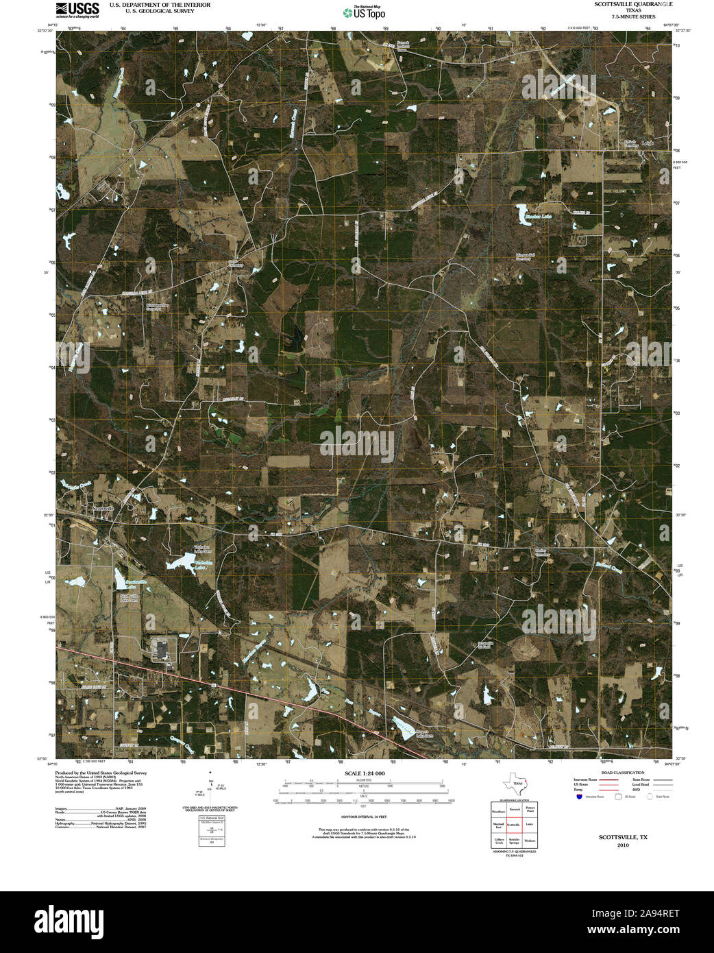 Carte de scottsville Banque de photographies et d’images à haute