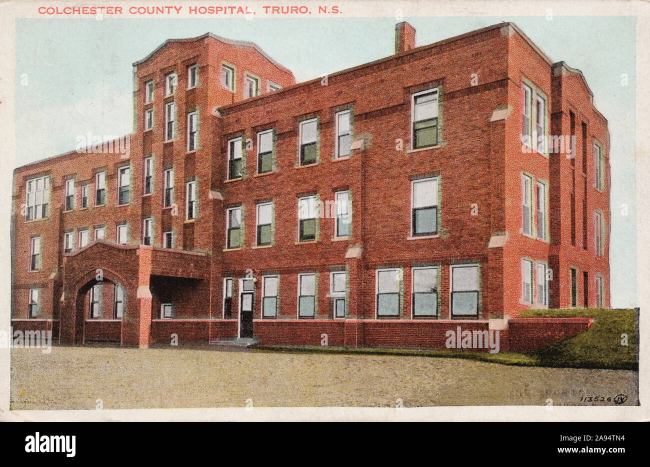 L'Hôpital du comté de Colchester, Truro, Nouvelle-Écosse Canada, vieille carte postale. Banque D'Images