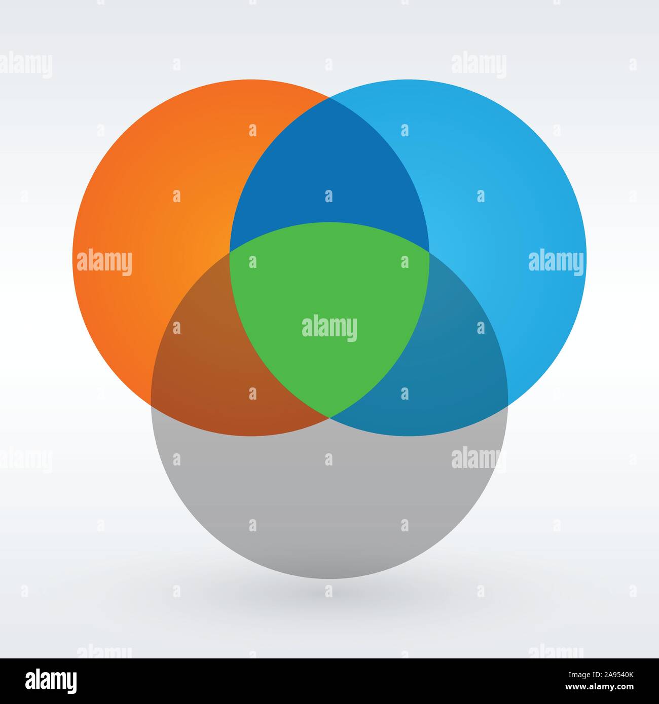 Diagramme de Venn télévision style couleur infographie modèle. vector illustration. Illustration de Vecteur