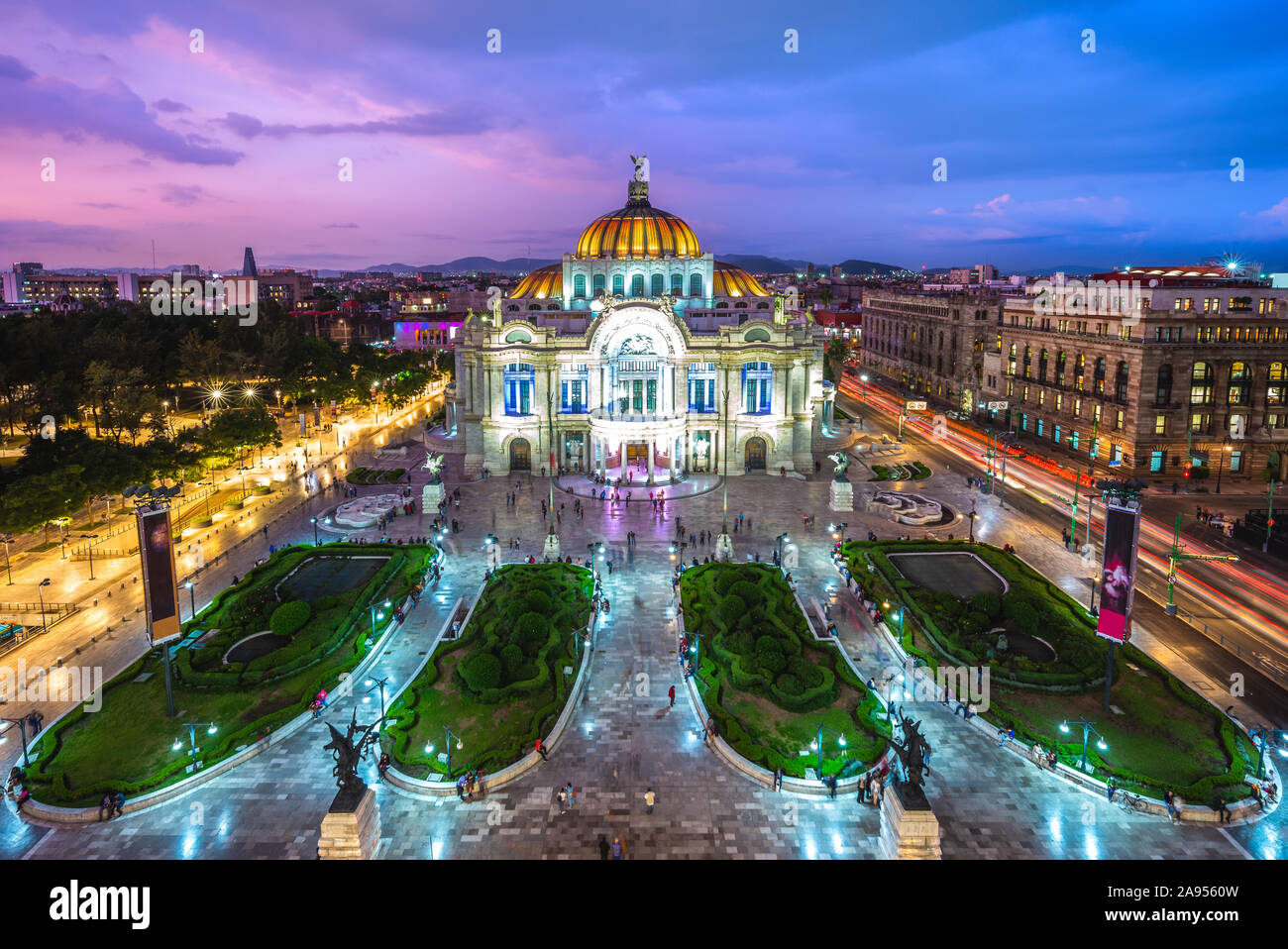 Palacio de Bellas Artes, Palais des Beaux Arts, la ville de Mexico Banque D'Images