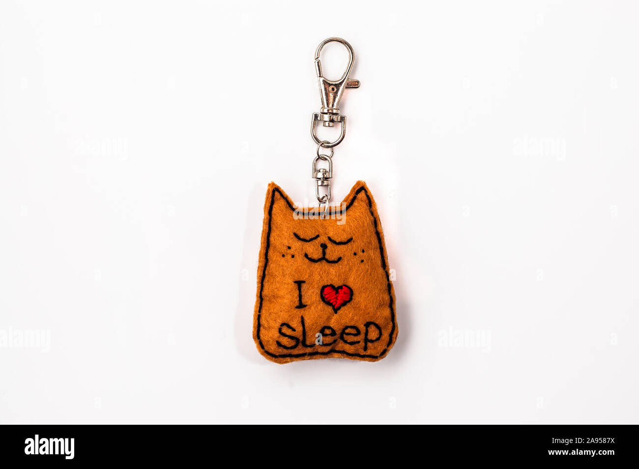 Trousseau estimé en forme chaton. Bijoux faits main. Banque D'Images