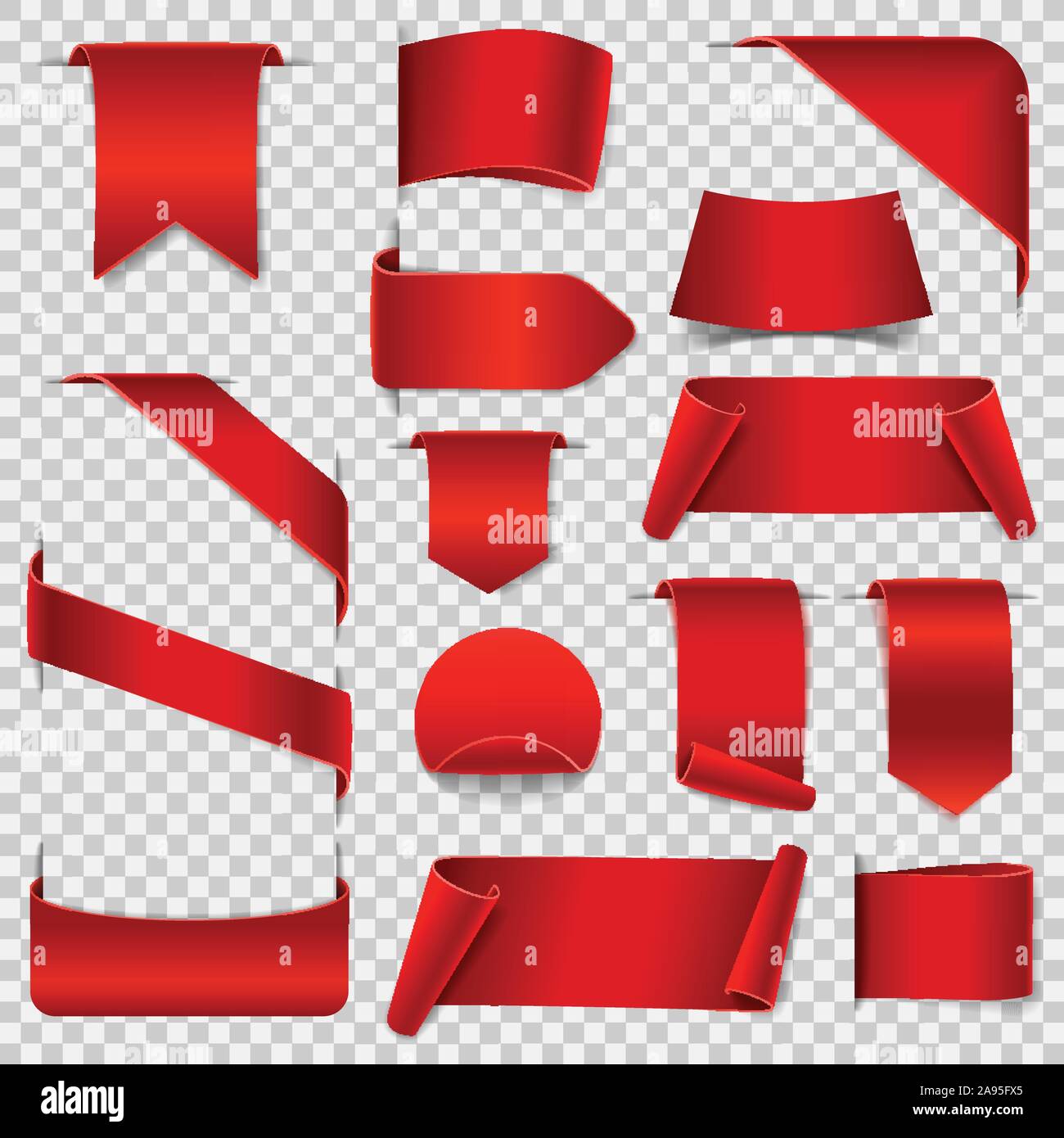 Big Set Papier vierge Banner Illustration de Vecteur