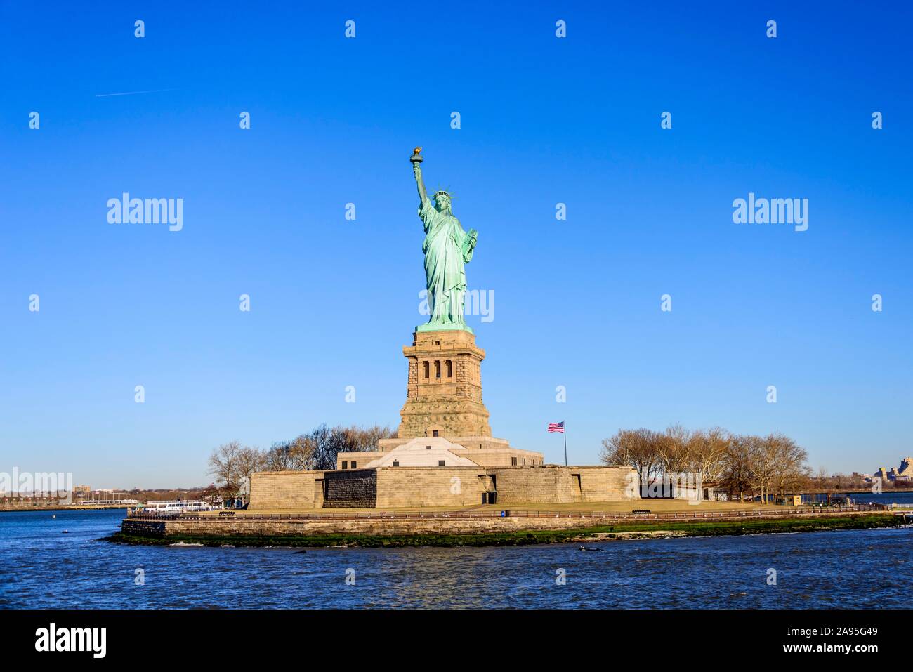 Statue de la liberté, Monument National de la Statue de la liberté, Liberty Island, New York City, New York State, USA Banque D'Images