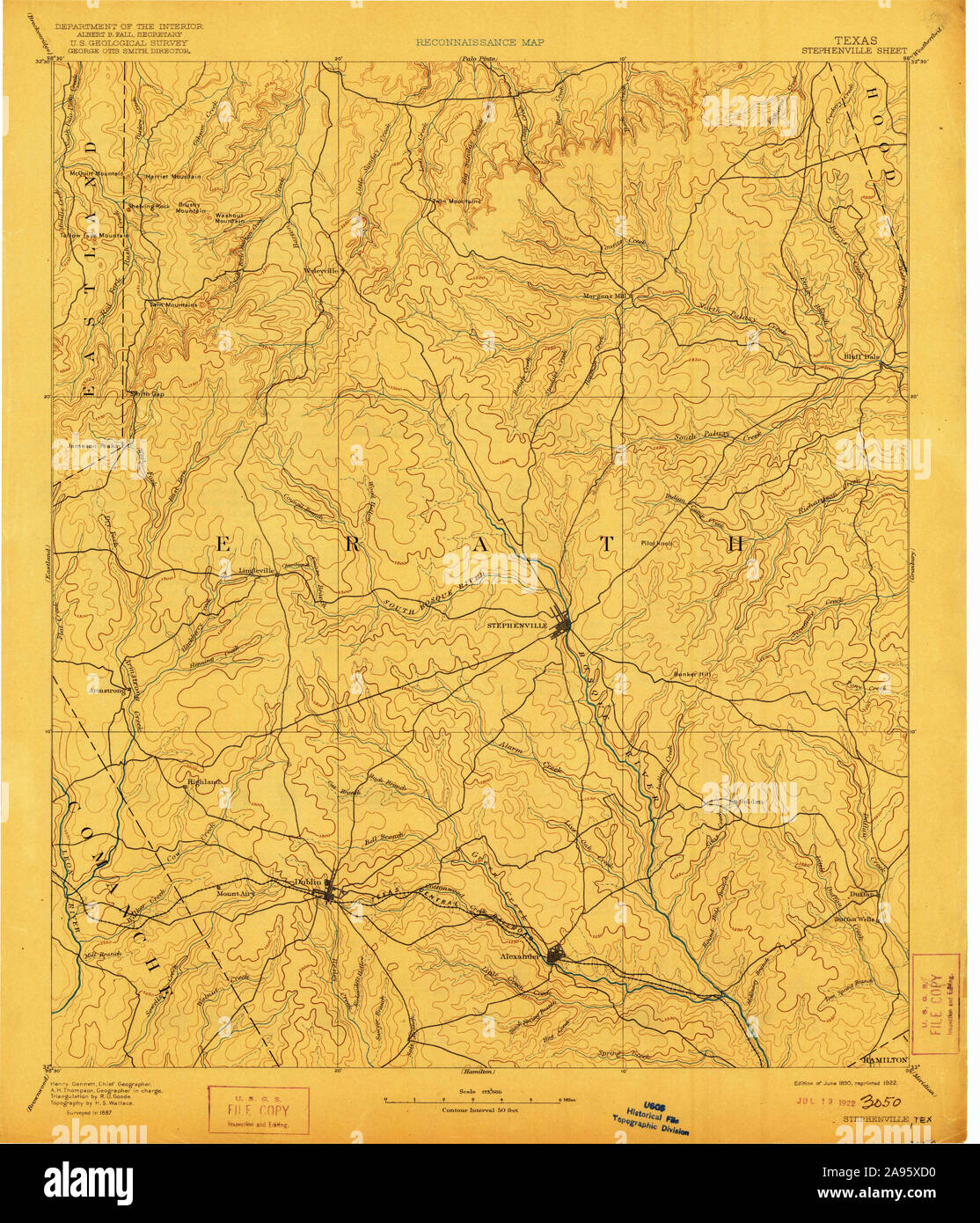 Carte de stephenville Banque de photographies et d’images à haute