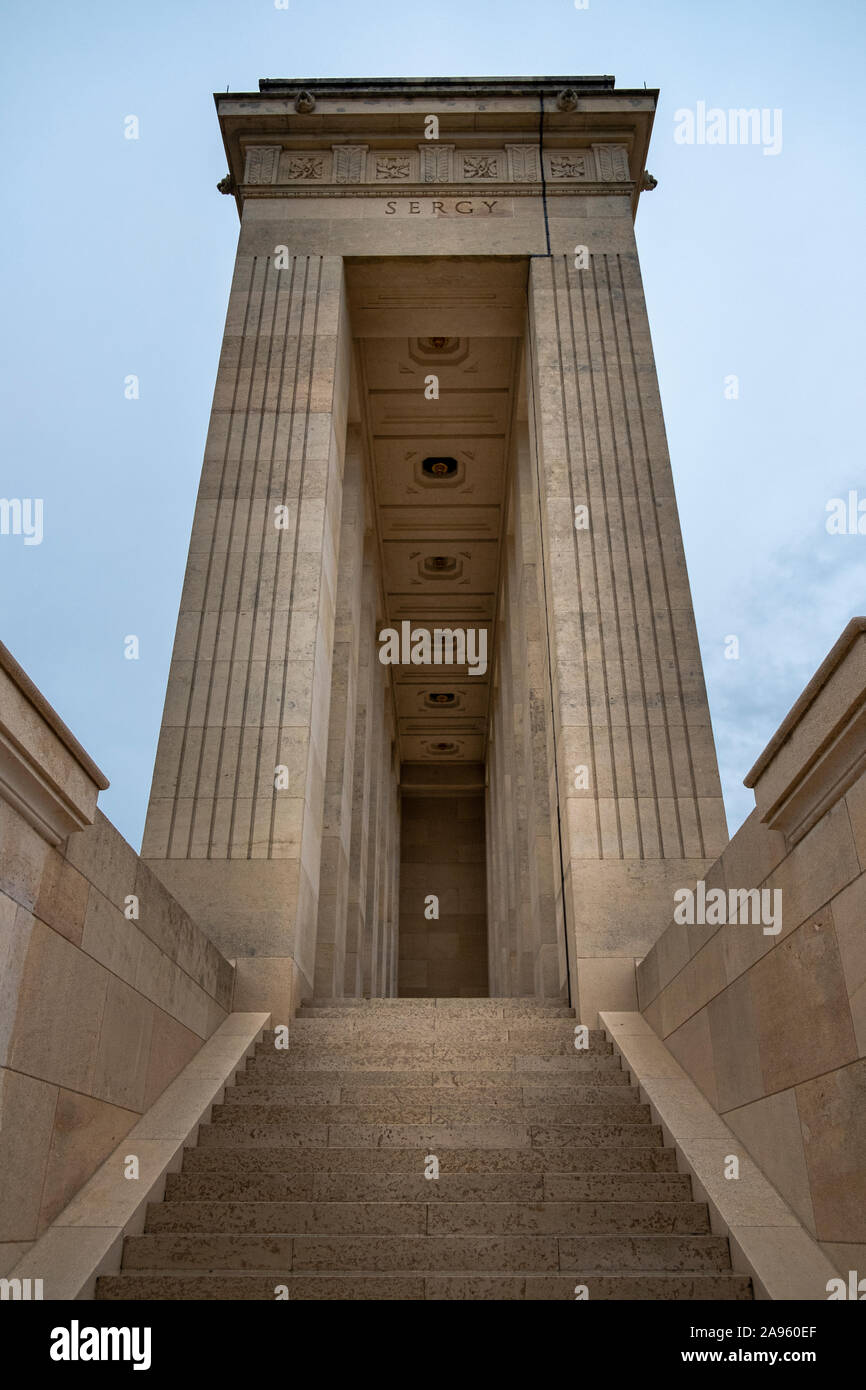 Le Château-Thierry Monument américain est mémorial, consacré en 1937, commémorant les réalisations des forces américaines dans la PREMIÈRE GUERRE MONDIALE Banque D'Images