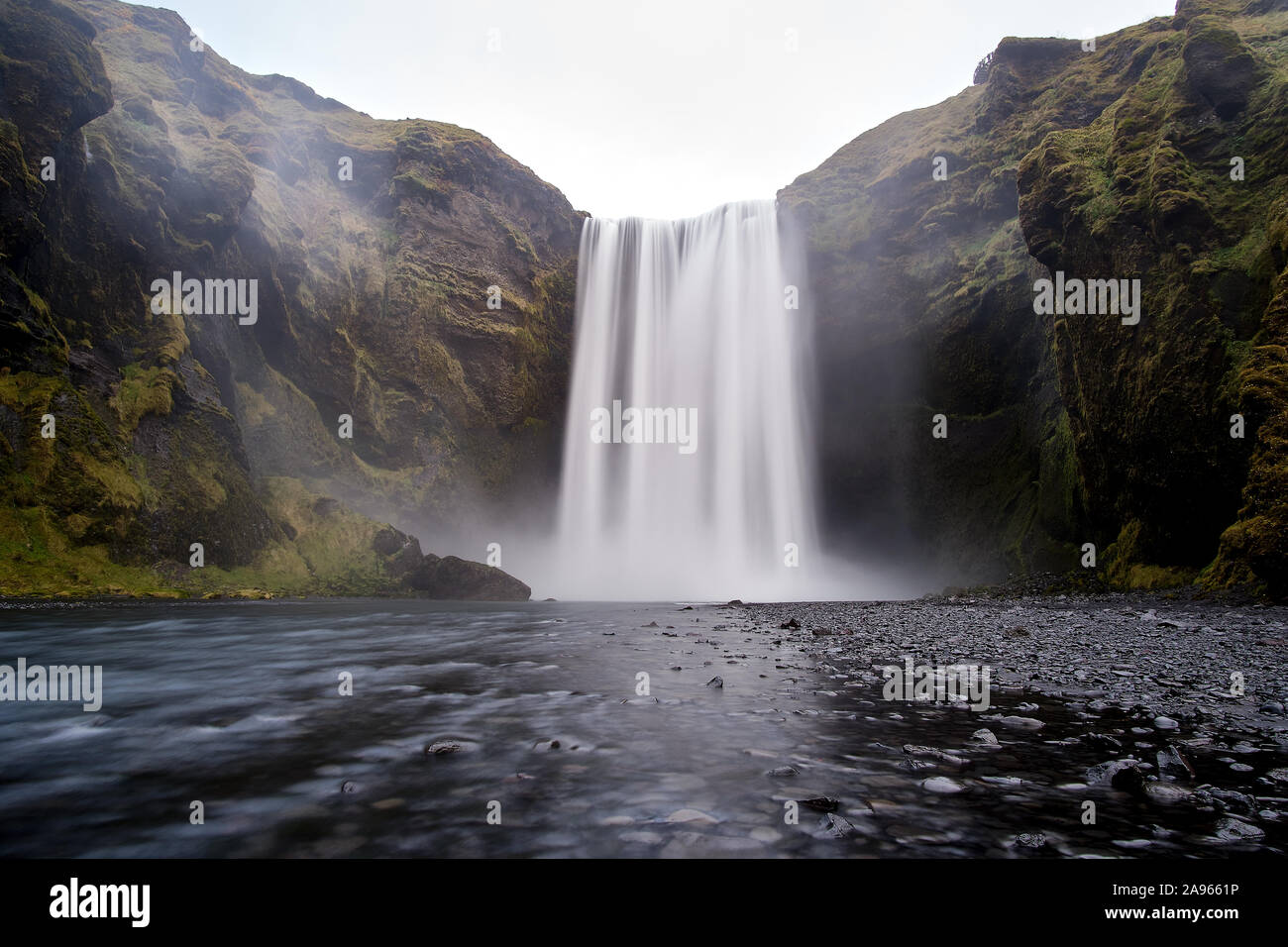 Paysage cascade islandaise Banque D'Images