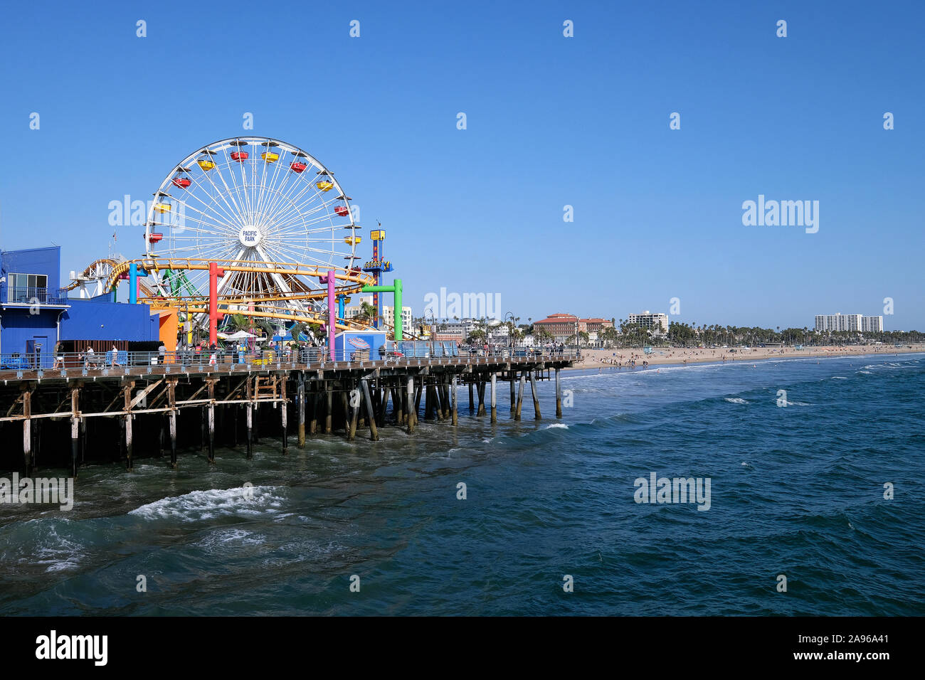 Fête foraine à la jetée de Santa Monica, Santa Monica, Californie, USA Banque D'Images