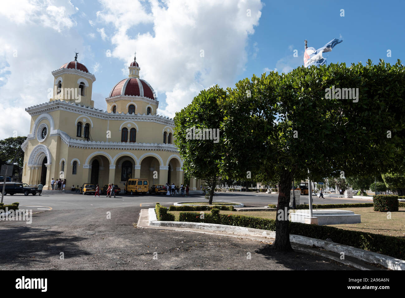 Capilla Central situé au milieu de la nécropole de Colon ou El Cementerio de Cristobal Colon (le cimetière de Christophe Colomb) dans le Vedado Banque D'Images