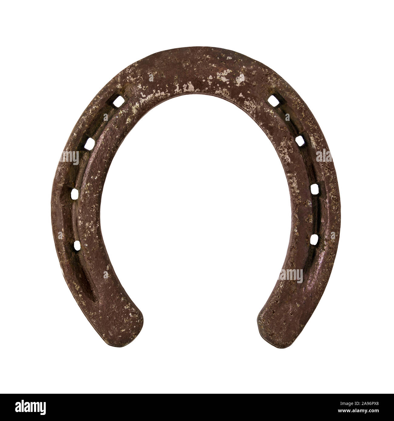 Horseshoe against white background Banque D'Images