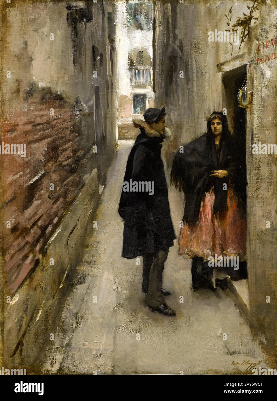 John Singer Sargent, une rue de Venise, peinture, 1880-1882 Banque D'Images