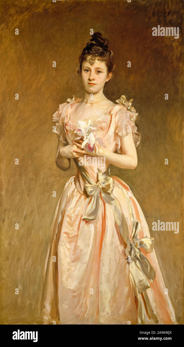 John Singer Sargent, Mlle Grace Woodhouse, portrait, 1890 Banque D'Images