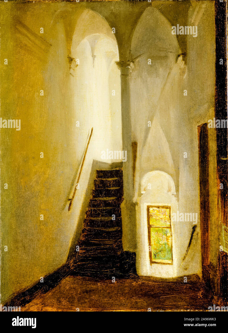 John Singer Sargent, escalier, peinture, vers 1878 Banque D'Images
