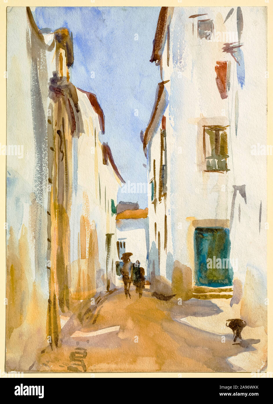 John Singer Sargent, une scène de rue, de l'Espagne, peinture, 1862-1895 Banque D'Images