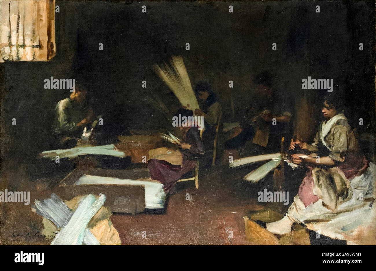 John Singer Sargent, travailleurs en verre vénitien, peinture, 1880-1882 Banque D'Images