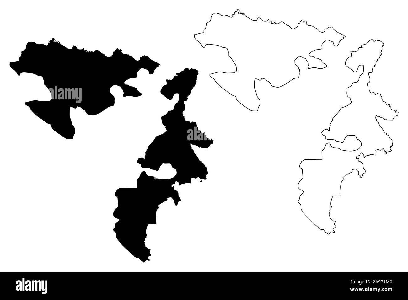 Republika Srpska (Bosnie-et-Herzégovine, Bosnie-Herzégovine, BOSNIE-HERZEGOVINE) map vector illustration gribouillage, croquis Srpska site Illustration de Vecteur